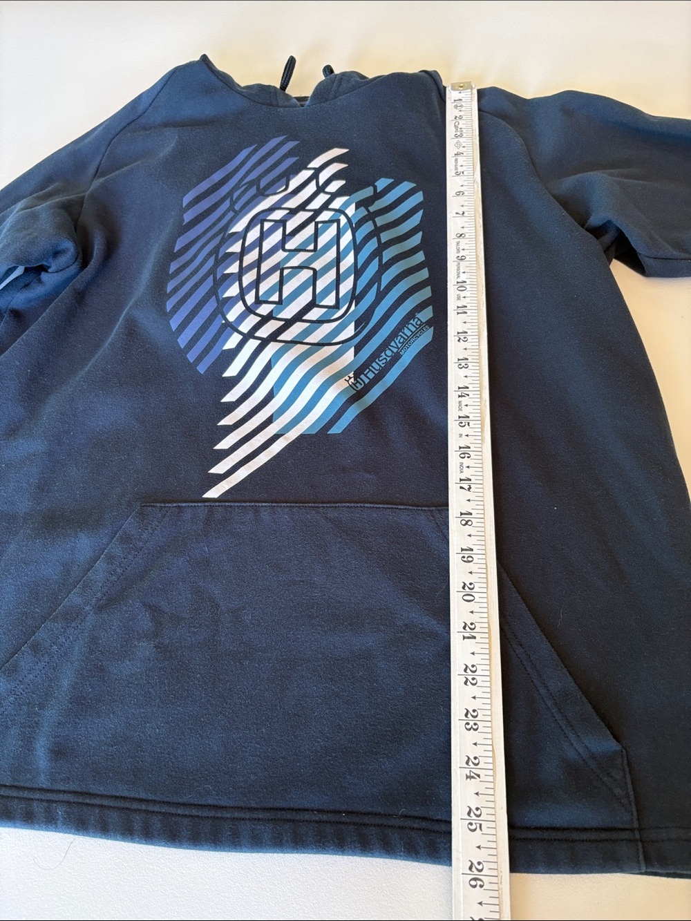 Husqvarna Motorcycles Hoodie in Navy Biker Bikes Travel Motorcross Moto Size XL - Picture 6 of 10